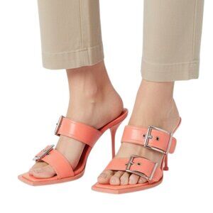 Alexander McQueen Buckle Leather Sandals, IT36/US6